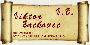 Viktor Backović vizit kartica